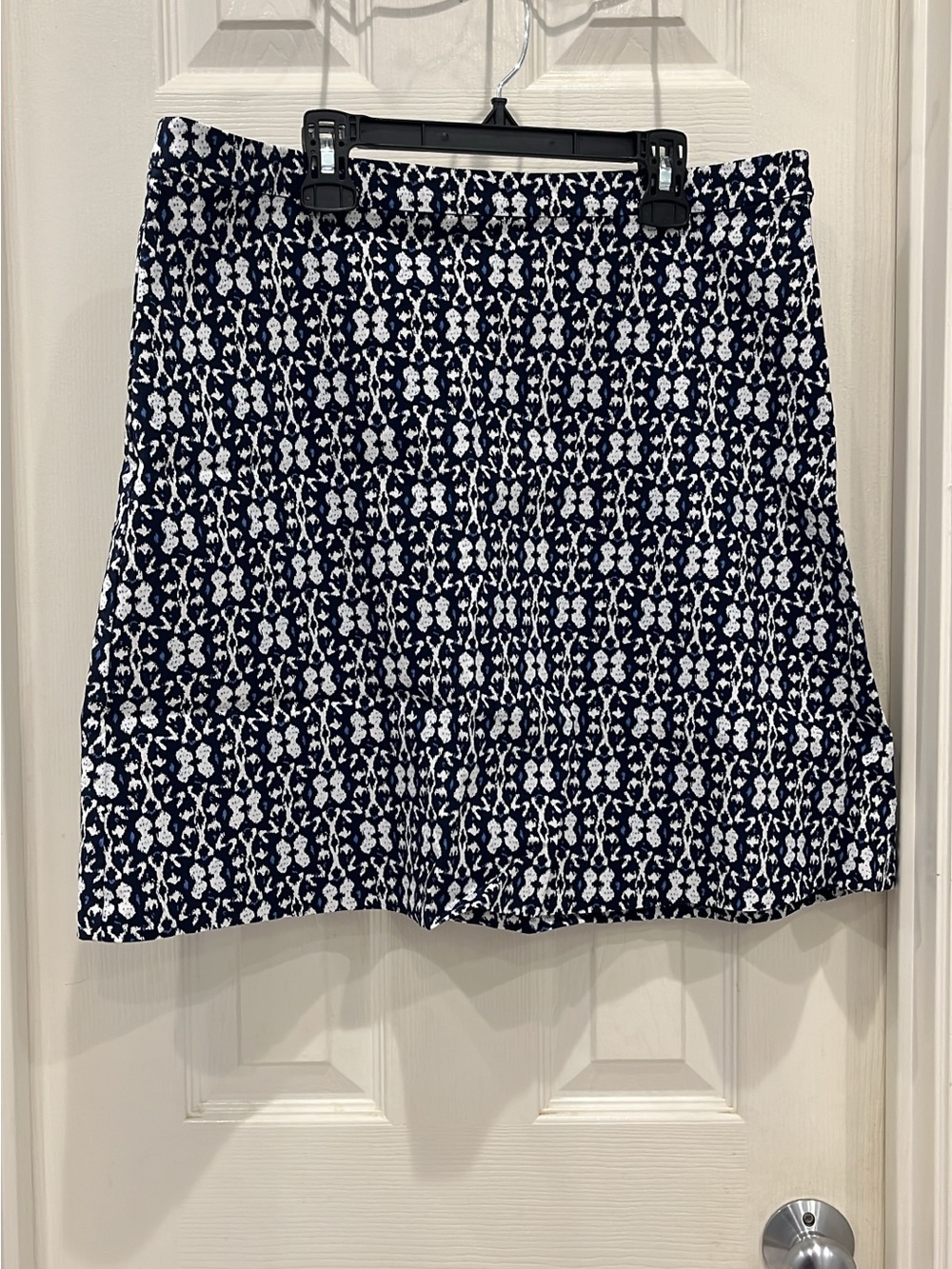 Margaret M Navy and White Mini Skirt